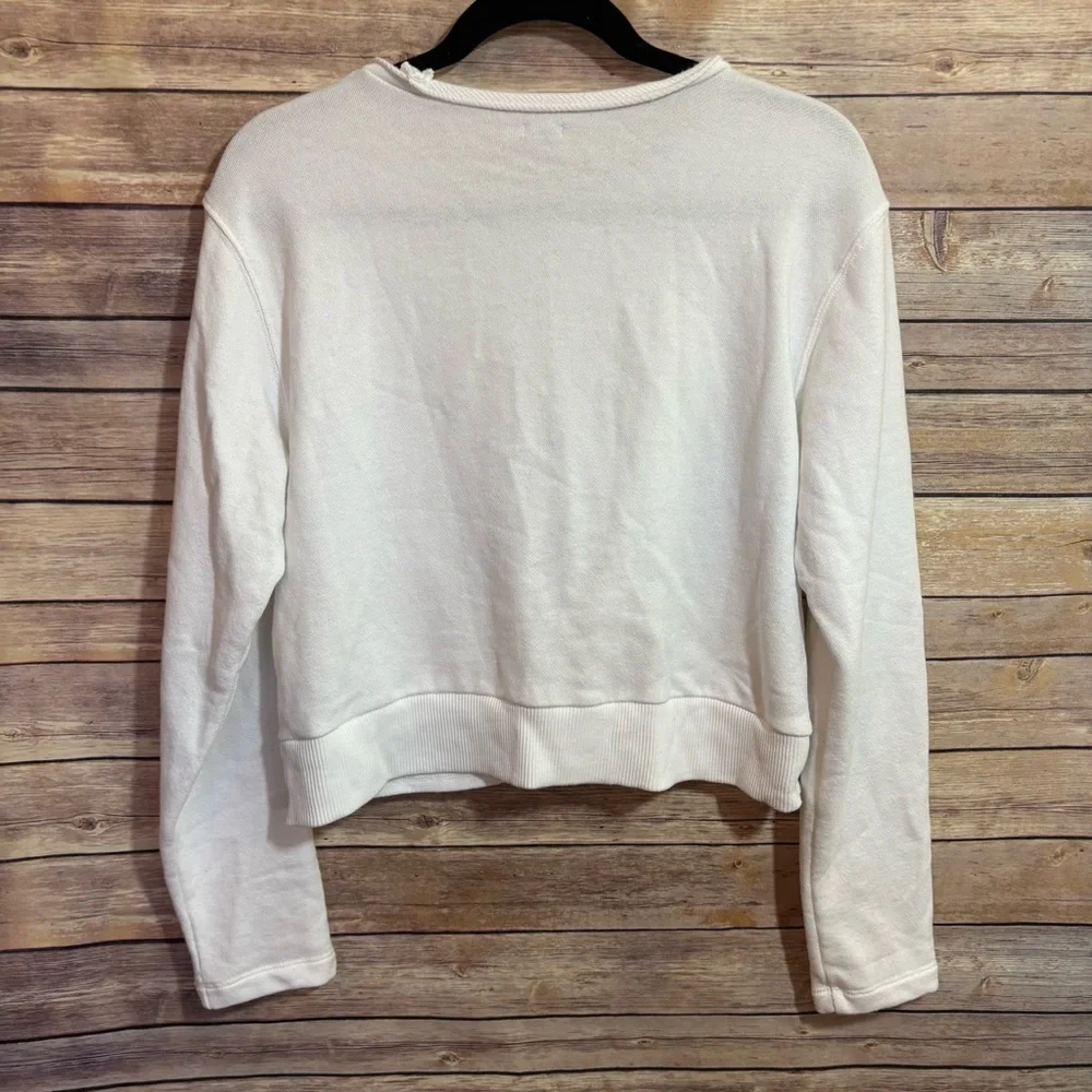 Aerie twist front Crop crewneck sweatshirt Size Latge  I3